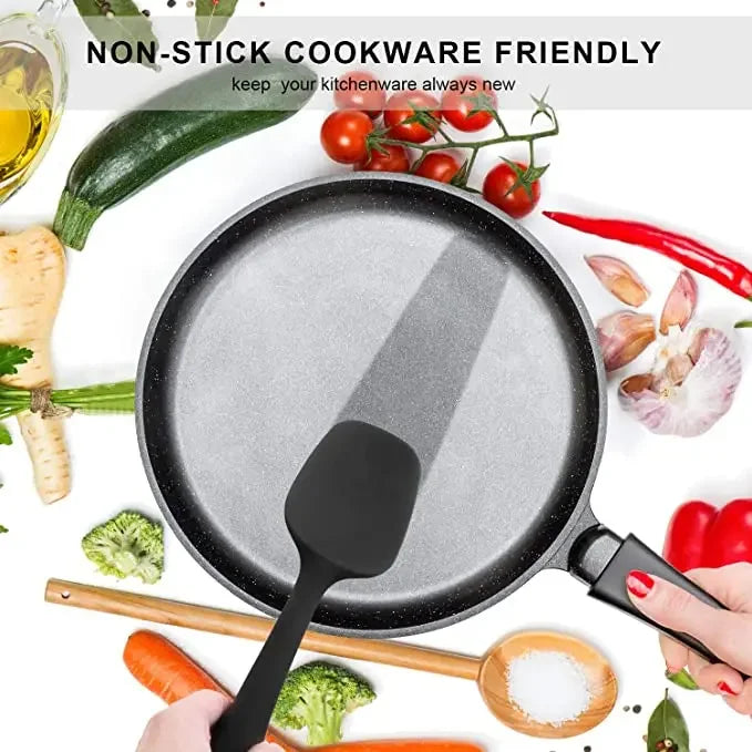 Lot de 6 spatules en silicone, de qualité alimentaire, antiadhésives, résistantes à la chaleur, pour cuisiner, pâtisser et mélanger