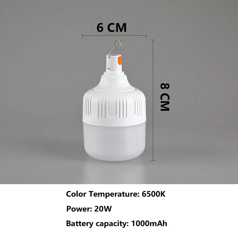 LED Camping Light 20W 40W 80W Portable Emergency Bulb Waterproof 360° Lighting Outdoor Camp High-bright Lights Dimmable Lantern