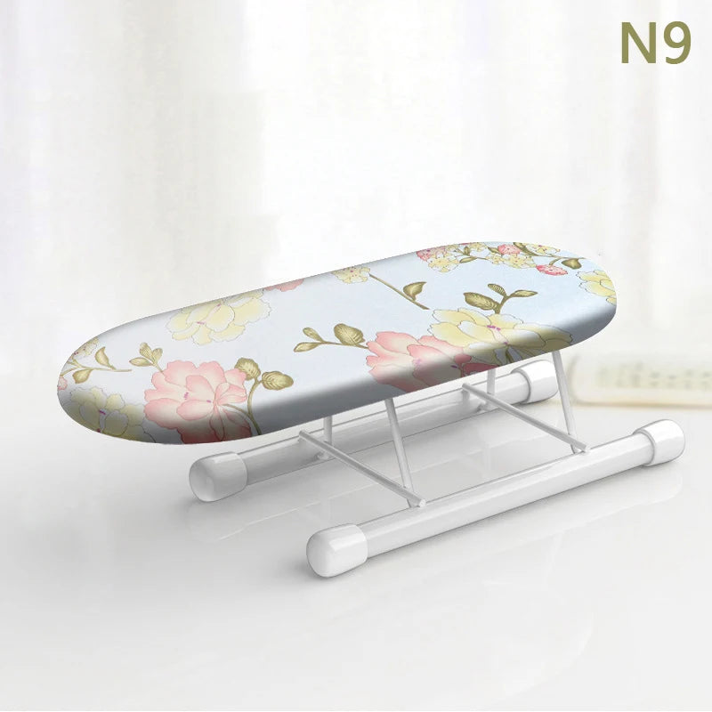 Folding Mini Ironing Board with Folding Legs Portable Household Clothes Ironing Rack Home Supplies Heat Resistant Ironing Cover
