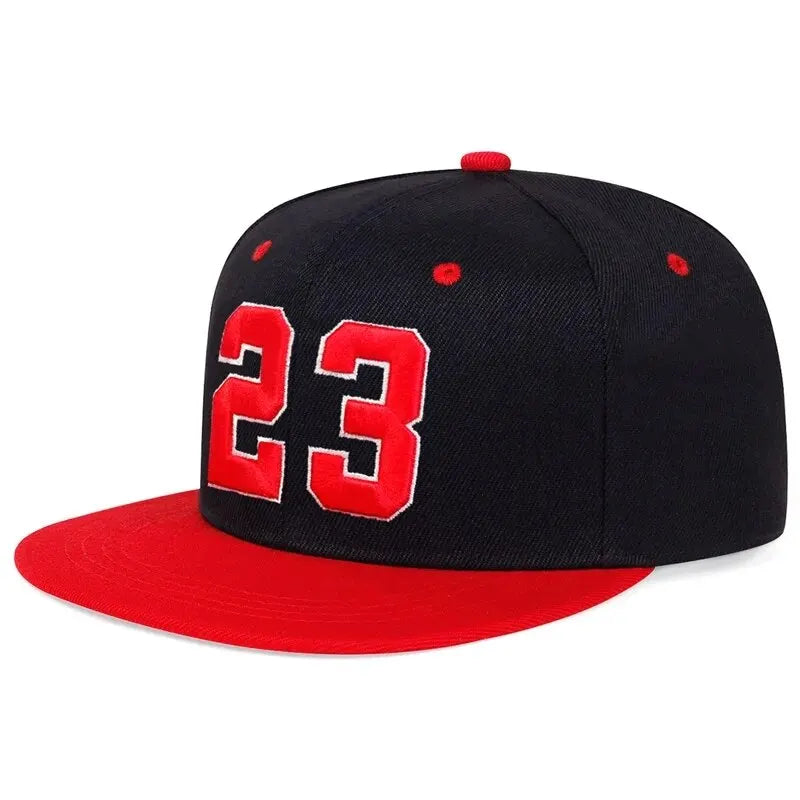 Casquettes de baseball décontractées réglables unisexe 23 broderies hip-hop chapeaux de soleil d'extérieur