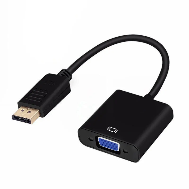 Convertisseur haute définition DP vers VGA DisplayPort à bande de cuivre, puce 1080P, adaptateur vidéo pour ordinateurs portables, ordinateurs, téléviseurs et moniteurs