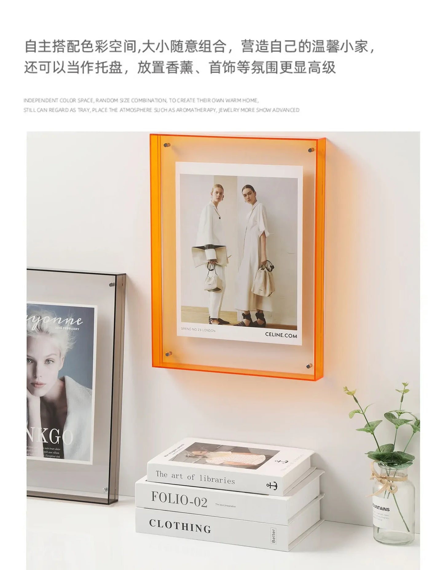 Transparenter Acryl-Fotorahmen DIY Poster Malerei Flur Schlafzimmer Wanddekoration Ins Style Tischbilderrahmen