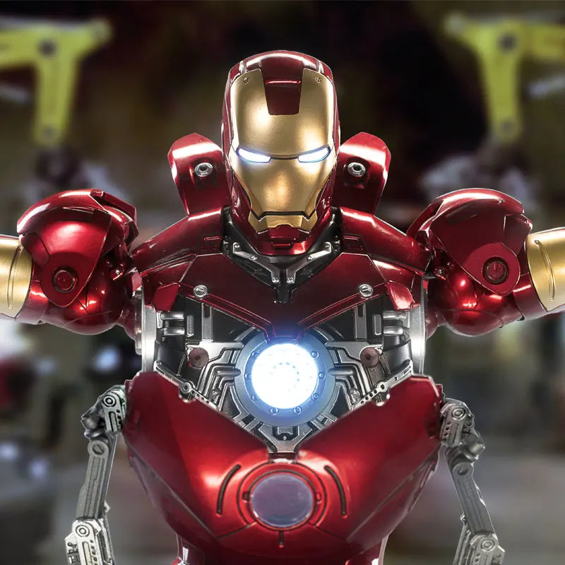 ZDTDS Original 1/5 36CM Iron Man MK50 MK3 LED-Beleuchtung 10-jähriges Jubiläum Tony Stark Modell Actionfigur Geschenk