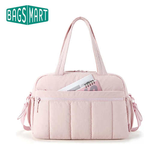BAGSMART Reisetasche Sporttasche für Damen mit Nassfach Handgepäck Weekender Umhängetasche Boston Tasche Wasserdichte Strandtaschen