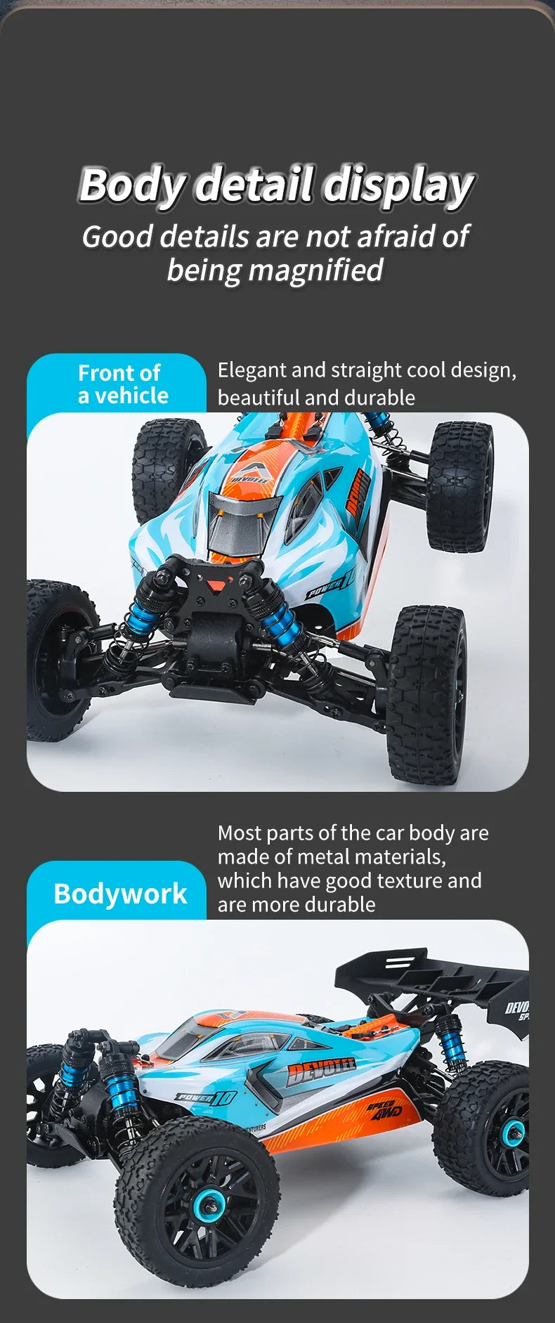 XDKJ-001 95KM/H 4WD RC Autos 3S Rennwagen 1/14 Bürstenloser Hochgeschwindigkeits-Wettkampf-Drift-Fernsteuerungs-Spielzeug RC Auto Spielzeug
