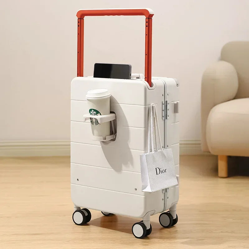 COLENARA Gepäck Neu 20"24" Herren Aluminiumrahmen Boarding Box Damen ABS + PC Trolley Koffer "26 Zoll Handgepäck Reisekoffer