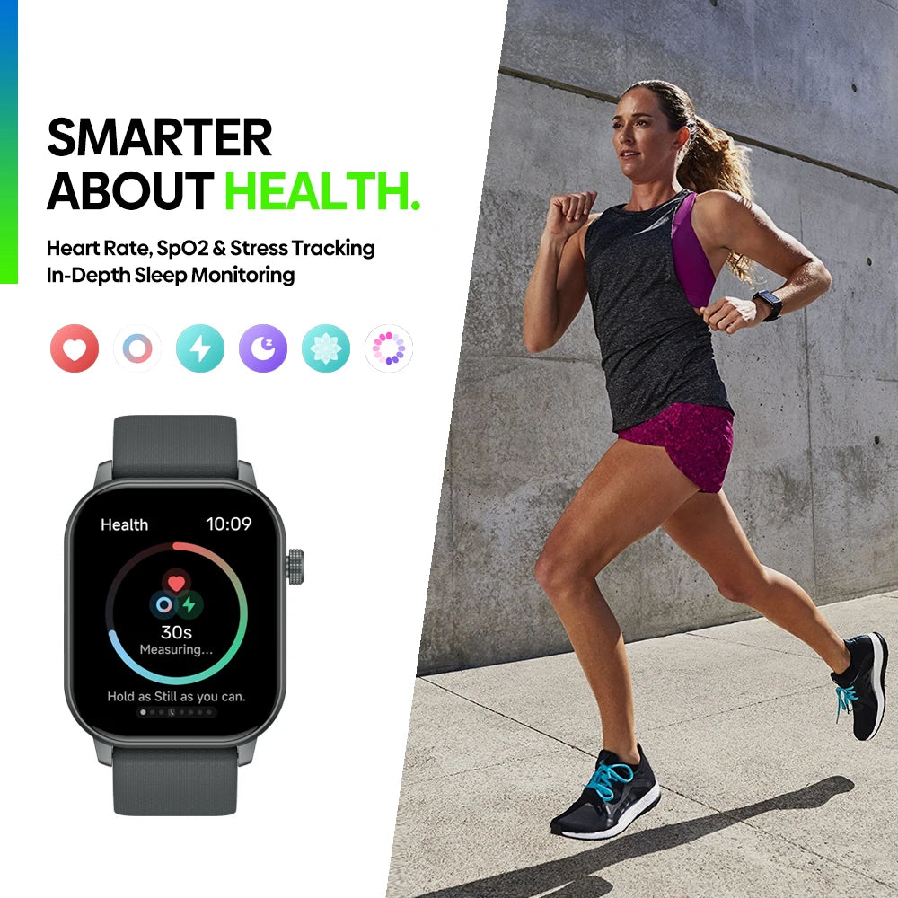 Neue 2025 Zeblaze GTS 3 GPS Sport-Smartwatch mit Sprachfunktion, 2,01" Display, Herzfrequenz-, SpO2- und Stress-Tracking-Smartwatch für Damen und Herren