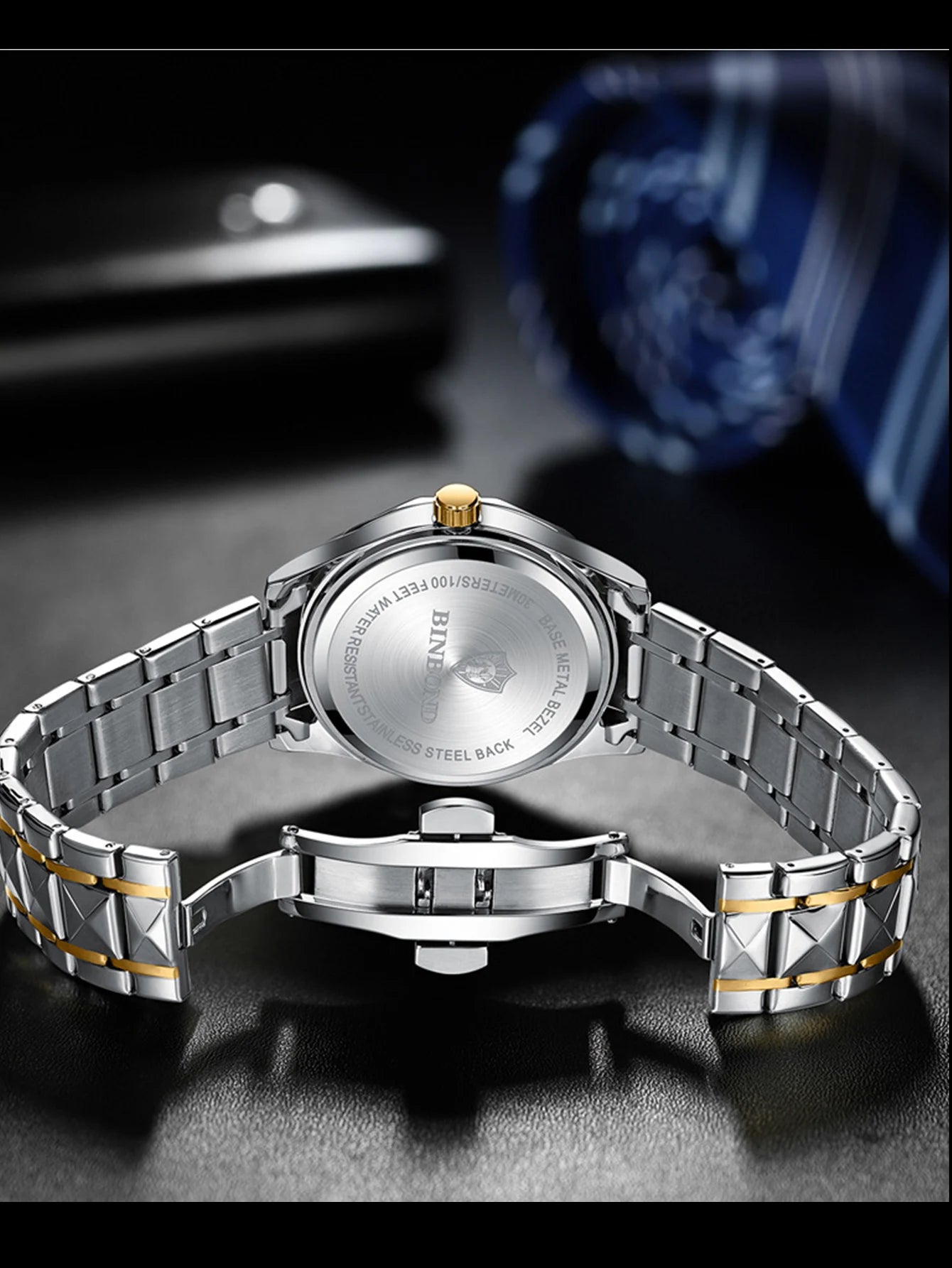 BINBONG Montres Femme Luxe Mode Dames Montre à Quartz Étanche Lumineuse Date Acier Inoxydable Montre-Bracelet Cadeau Petite Amie Amoureux