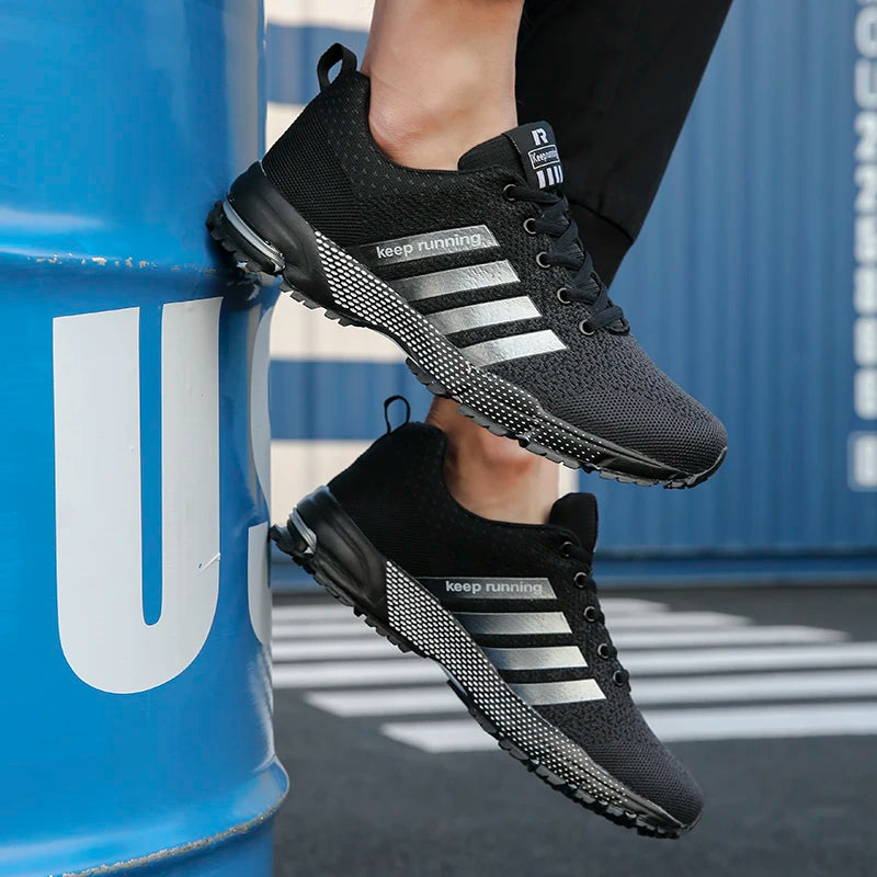 Men Outdoor Sneakers Summer Breathable Shoes for Men Lightweight Sneakers Comfortable Sports Walking Training Running Shoes