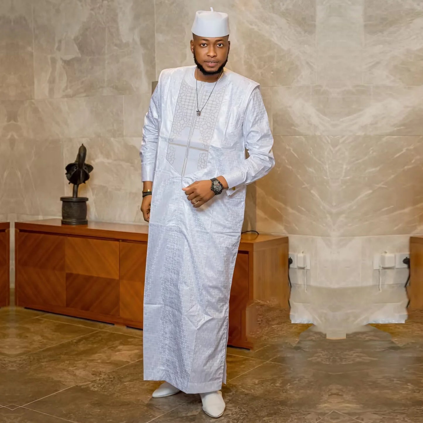 Robes africaines pour femmes, robe en broderie Bazin Riche, haut et pantalon pour homme