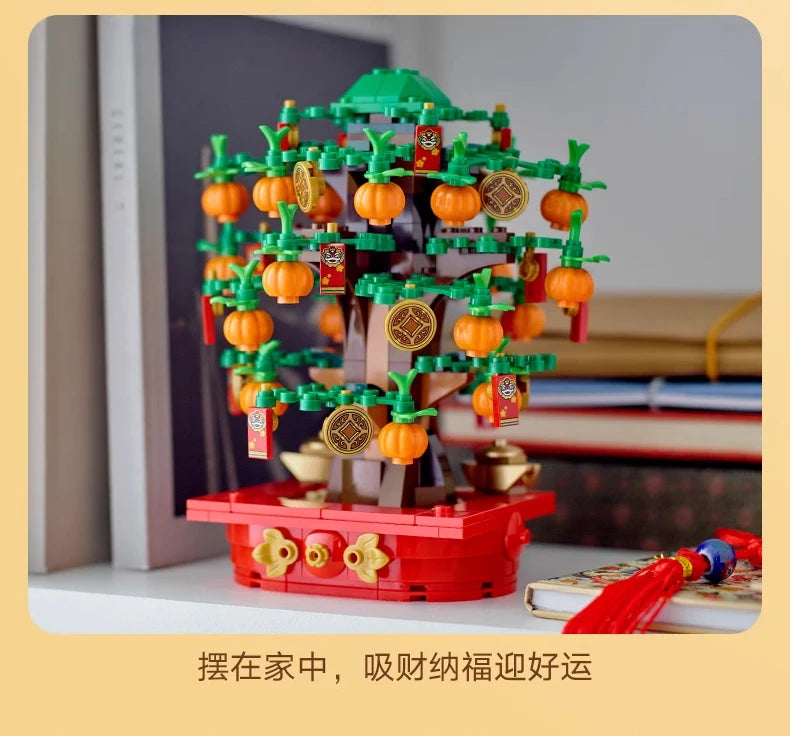 Lego Bausteine Festival-Serie 40648 Geldbaum Jungen und Mädchen Kinderpuzzle Baustein-Spielzeug Valentinstagsgeschenk