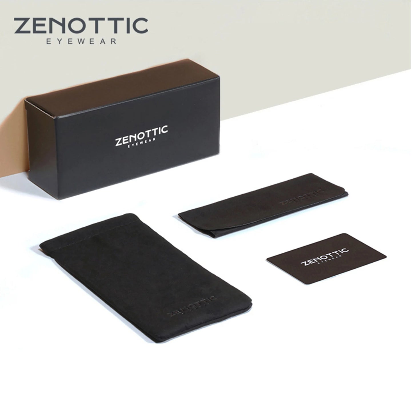 ZENOTTIC Square Prescription Glasses Anti Blue Light Photochromic optical Eyeglasses with Myopia Hyperopia Progressive Lens