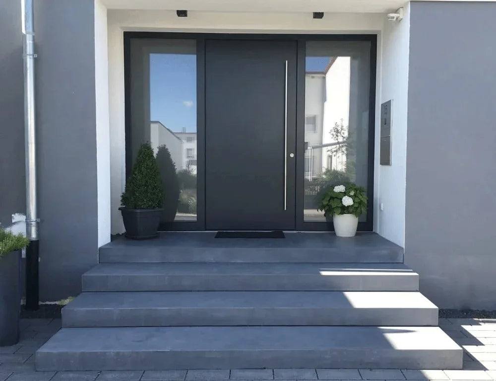 Simple Design Villa Entry Exterior Doors Hurricane Impact Revolving Doors Fire Proof Luxury Entrance Doors Residential Security