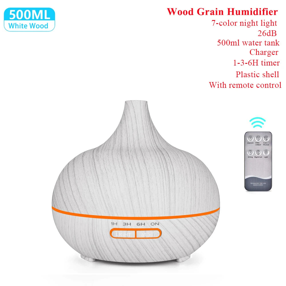 Aroma-Diffusor Ätherisches Öl Aromatherapie Ultraschall-Luftbefeuchter Automatische Fernbedienung Luftbefeuchter 300 500 1000ml