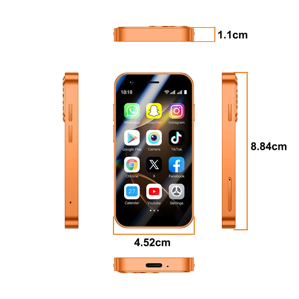 SOYES A17 Mini Android8.1 Smartphone 3.0 Zoll 2GB RAM 16GB ROM Dual SIM Standby Play Store 3G kleines Telefon