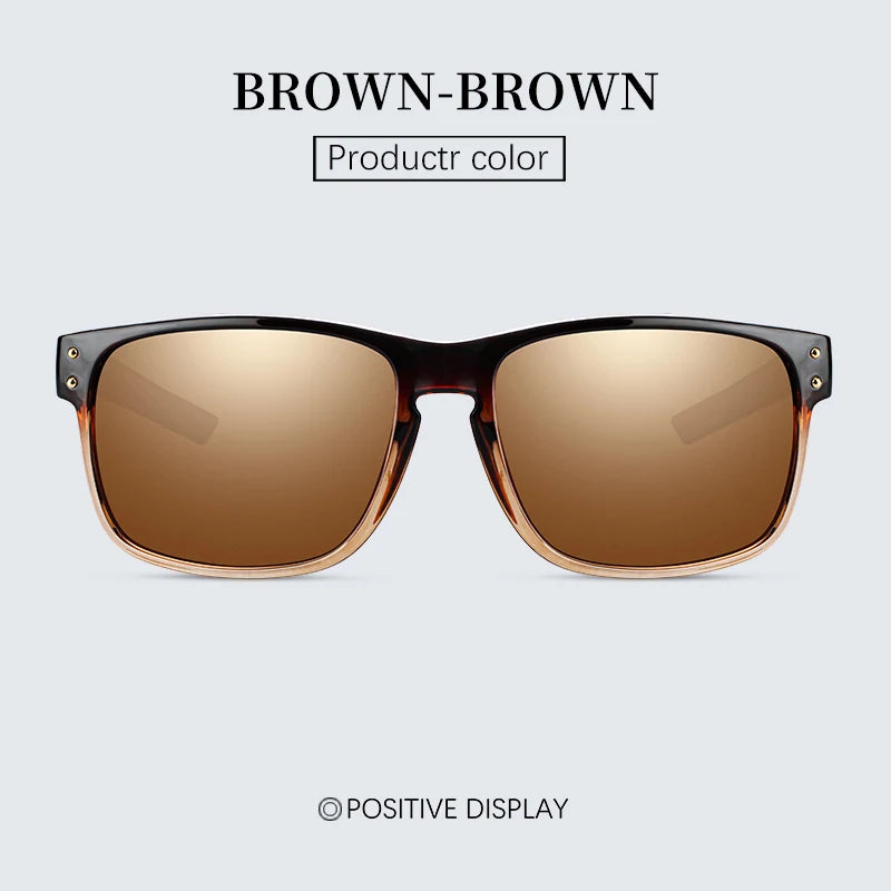 Lunettes de soleil homme, nouvelle collection, lunettes de soleil carrées polarisées, lunettes de protection solaire TR90 avec protection UV