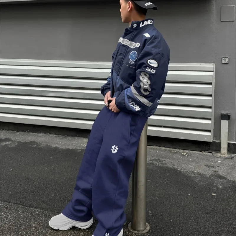 Embroidery Men Pants 2025 Autumn Winter hip-hop Casual Climbing Joggers Sweatpants New Fashion Hombre wide-leg Trousers Unisex