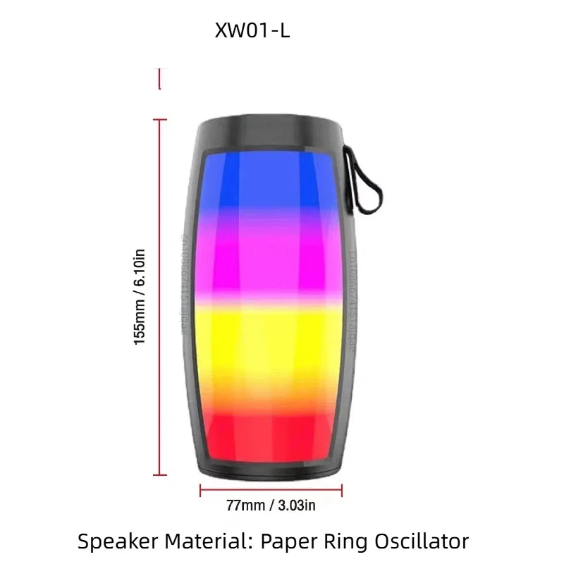PHONEPACE Bluetooth Wireless Lautsprecher Leistungsstarke tragbare Soundbox Subwoofer Car Audio Bass MP3-Player Soundsystem LED-Lichter