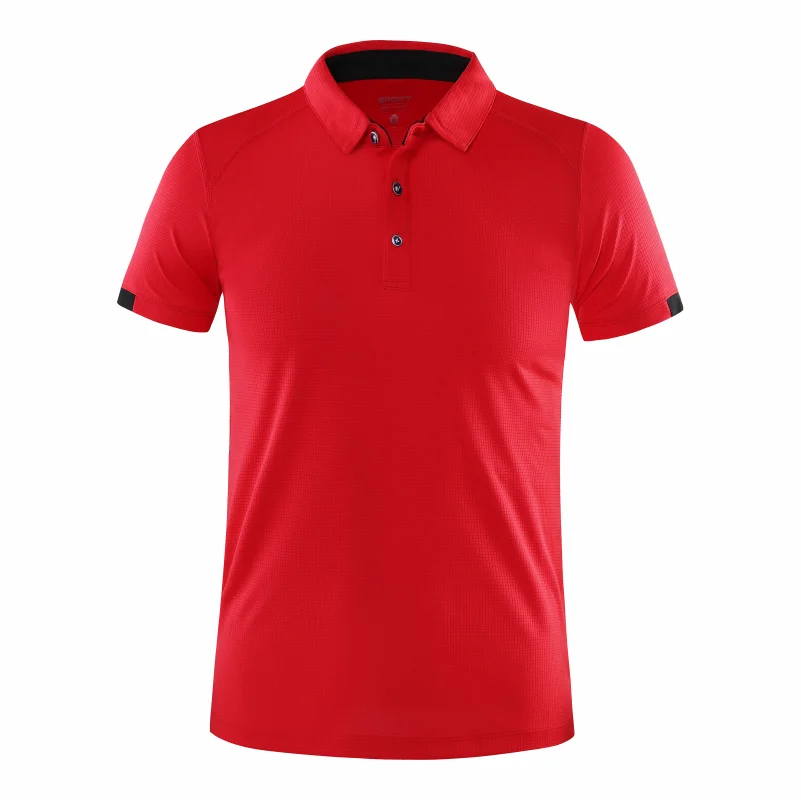 Schnell trocknendes Kurzarm-POLOSHIRT Für Outdoor-Sport und Fitness Atmungsaktives und kühles Mesh-Revers-Oberteil