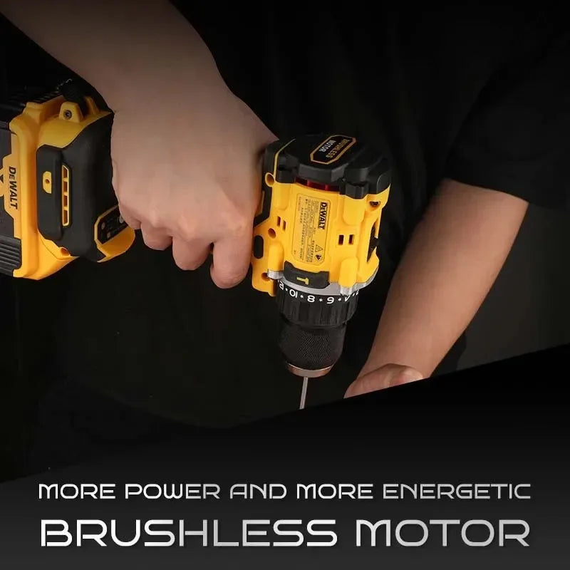 DEWALT Lithium-Akku 20V Wiederaufladbarer bürstenloser Kompakter Elektroschrauber Handbohrmaschine Schlagbohrmaschine DCD805