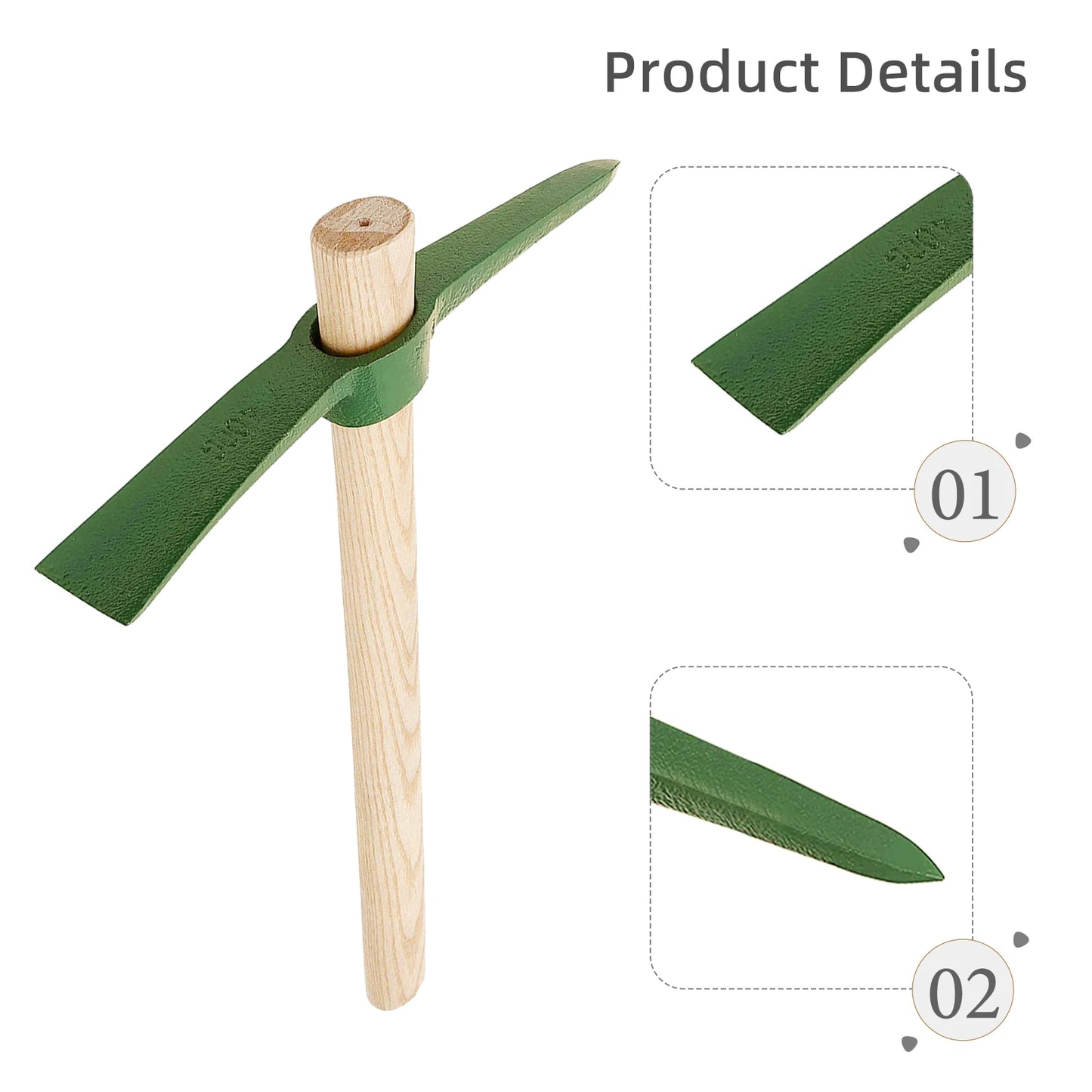 Steel Garden Steel Hollow Hoe Household Pickaxe Convenient Gardening Tool Multifunctional Pickaxe Wood Handle Farming Tool