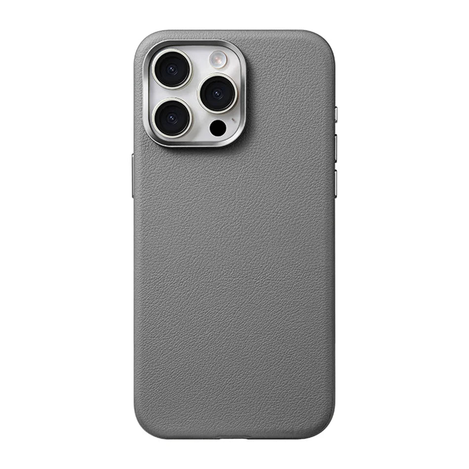 Luxuriöse, schlanke Leder-Hülle für MagSafe für iPhone 16 15 14 Pro Max in Wüstengold – Magnetische kabellose Ladefunktion, stoßfeste Abdeckung