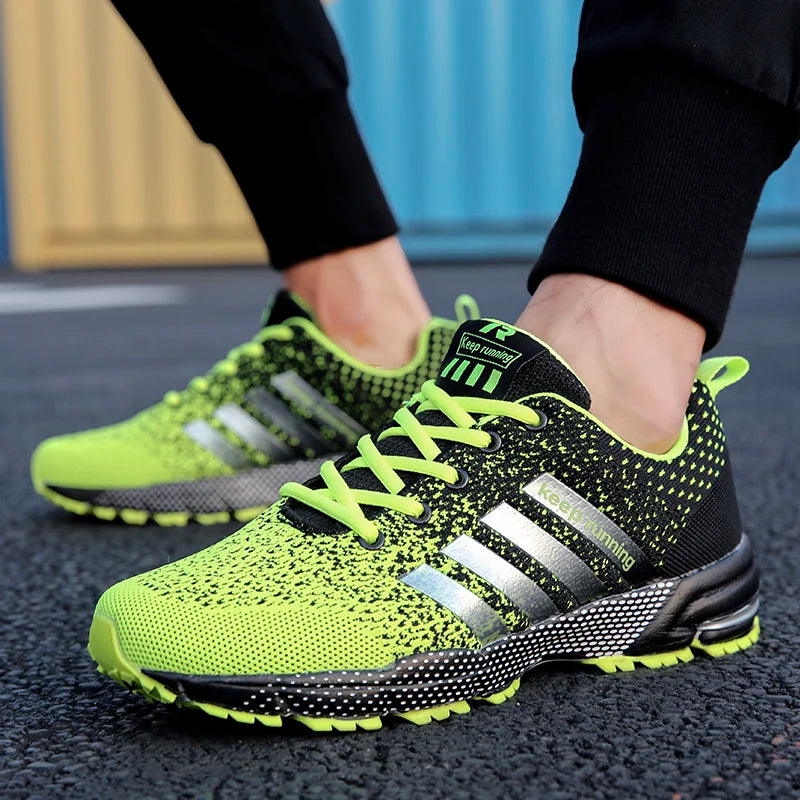 Men Outdoor Sneakers Summer Breathable Shoes for Men Lightweight Sneakers Comfortable Sports Walking Training Running Shoes