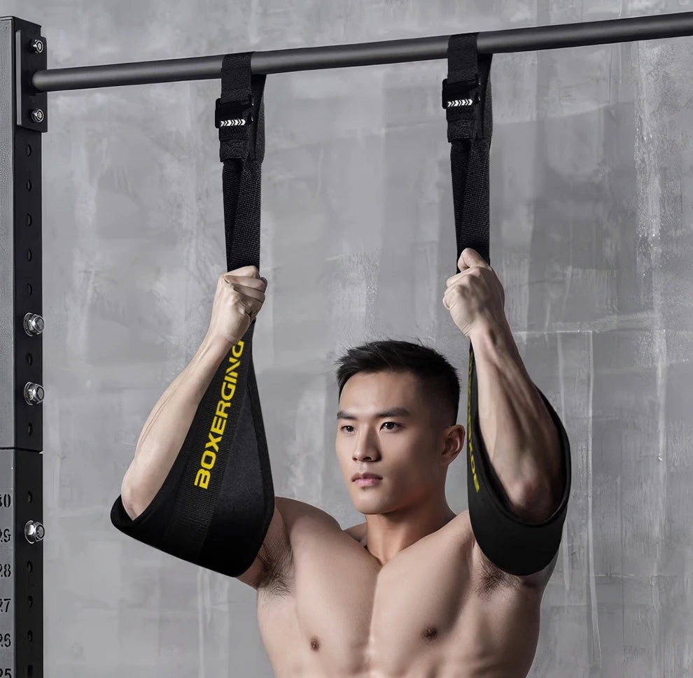 1 Pair Fitness Abdominal Muscle Belt Hanging AB Sling Straps Hanging Pull-Ups Training Horizontal Bar Gym Muscle Training Belt