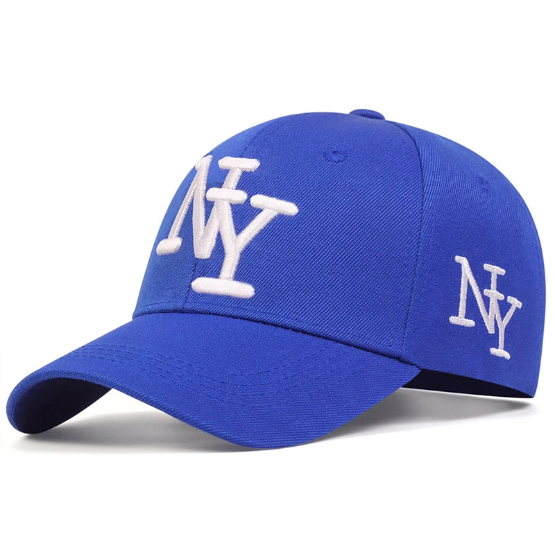 Unisex NY Letter Embroidery Baseball Caps Spring Autumn Outdoor Adjustable Casual Hats Sunscreen Hat
