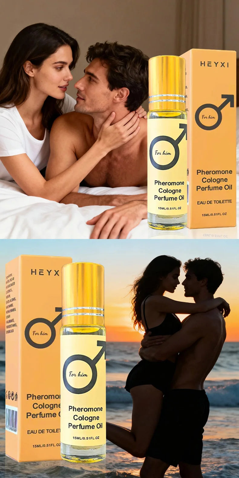 Pheromon-Kölnischwasser-Parfümöl, langanhaltender Duft für Männer und Frauen, tragbar für unterwegs, Parfüm für romantische Atmosphäre