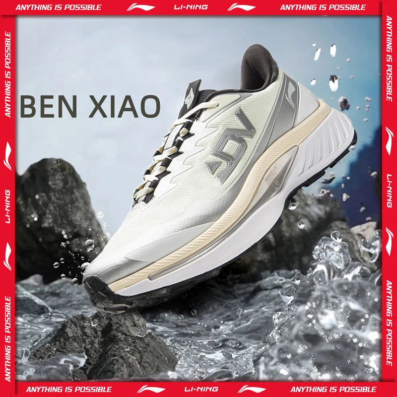 Chaussures de trail Li-Ning BEN XIAO pour homme LN DWR Imperméables Respirantes Stables Chaussures de sport de montagne Li-Ning ARNV015