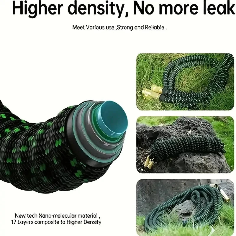 Best Selling Flexible Garden Hose Adjustable High Pressure Car Wash Water Gun Double Latex Durable Irrigation Watering Pipe