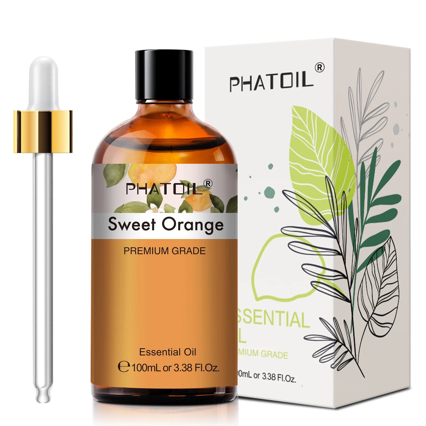 PHATOIL 100ml Eukalyptus Ätherisches Öl für die Haut Lavendel Vanille Jasmin Zitrone Bergamotte Aromaöl für Aromatherapie und Kerzenherstellung