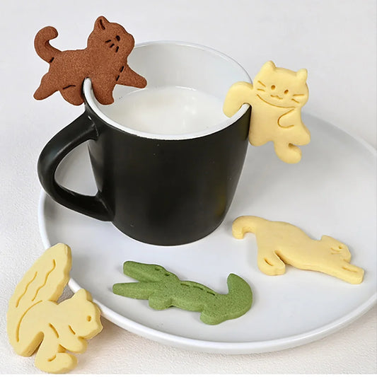 Cute Squirrel Cookie Cutters Pressable Biscuit Mold DIY Kitchen Baking Pastry Bakeware