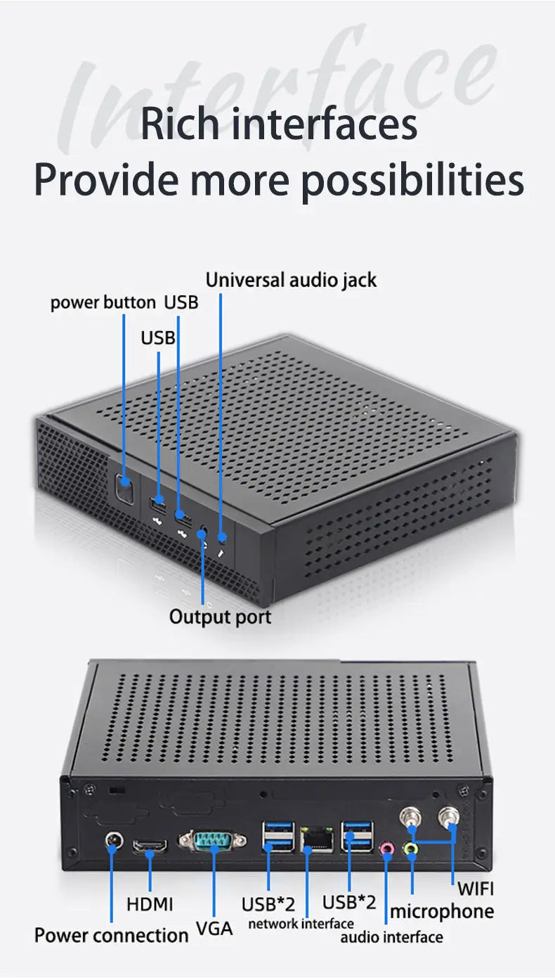Intel Mini Desktop PC for Business - 16GB RAM 512GB SSD Wifi5 Win11 pro Core I3/i5/i7/i9 I7-4th School Office Computer