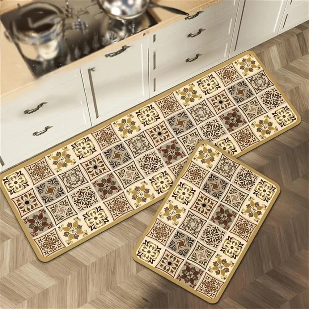 1 TAPIS de sol de cuisine imperméable, antidérapant, anti-saleté Tapis de pied Tapis de sol domestique Tapis long en velours cristal Tapis de porte 바닥 깔개