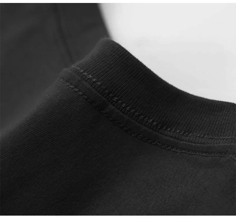 T-shirts de course pour hommes amples et oversize avec épaules tombantes en coton épais à manches courtes, vêtements de sport et de gym décontractés