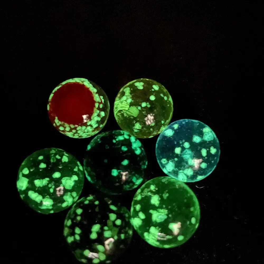 10 pièces/paquet Billes en verre lumineuses dans l'obscurité Billes en verre non poreuses Bille en verre pour aquarium 10 pièces/paquet 16 mm