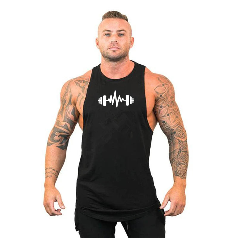 Débardeur de sport sans manches pour homme - Maillot de corps pour homme - Haut de sport pour homme - Vêtement de sport - Haut de sport stringer
