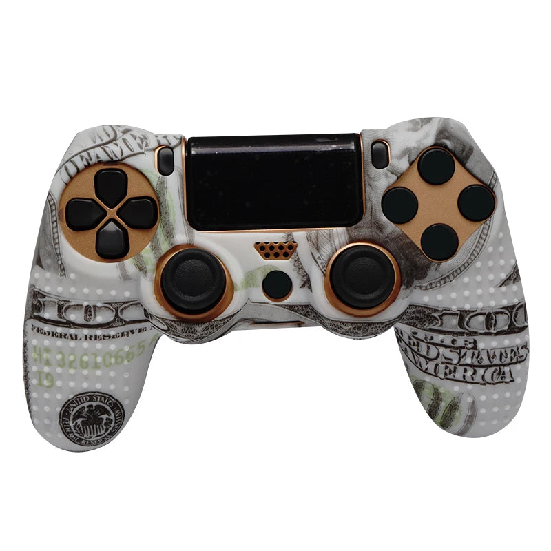 Coque de protection antidérapante en silicone souple pour manette SONY Playstation 4 PS4, compatible avec les gamepads PS4 Pro Slim