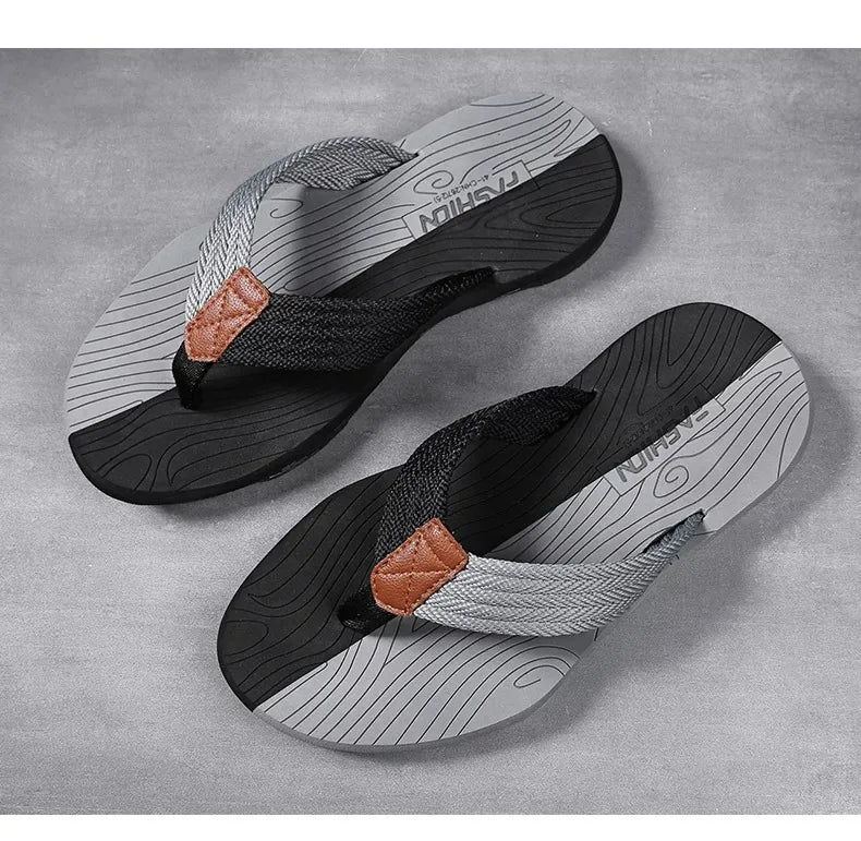 Hommes Pantoufles Été Tongs Marque Mode Extérieur Confortable Décontracté Claquettes Chaussures Plage Antidérapantes Hommes Sandales