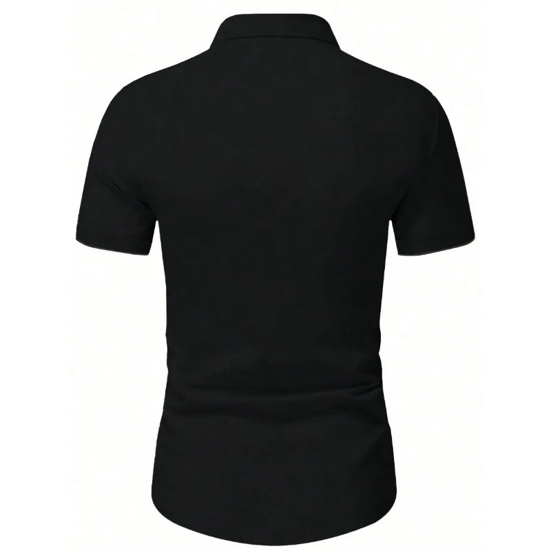 Frühling Sommer Neue Herrenkleidung Kurzarm 3D Digitaldruck Button-Down Hemd Herren Lässig Spell Color Shirt Tops