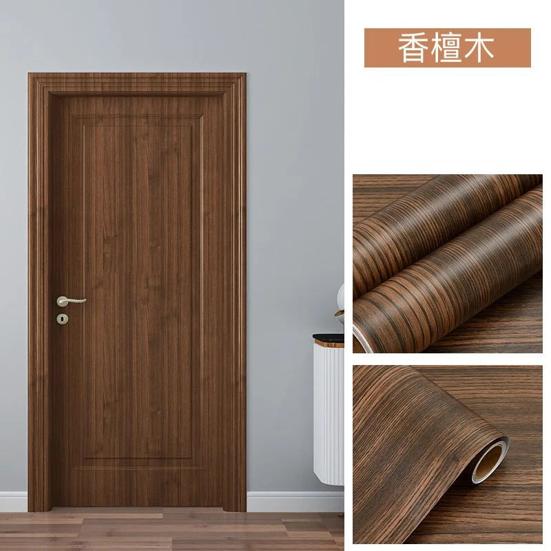 90CM Width Wood Grain PVC Wallpaper for Door Wardrobe Cupboard Table Furniture Waterproof Self Adhesive Stickers Home Decor Film