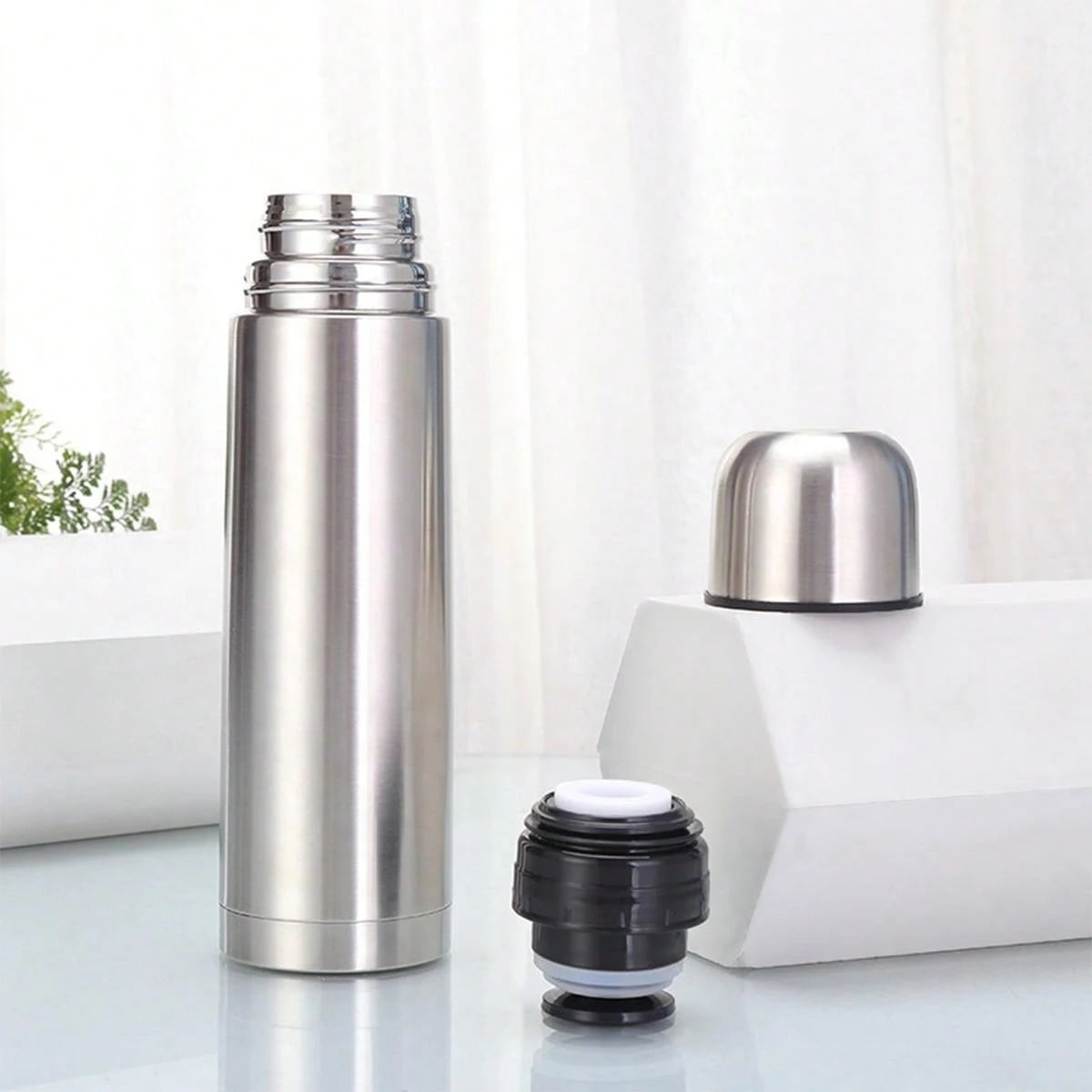 350/500/750ML Edelstahl Thermosflasche Kalt Warm Wasser Flasche mit Deckel Vakuumflasche Reise Thermobecher für Wasser Tee Kaffee