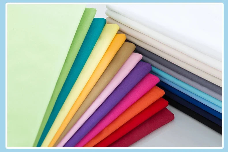 Tissu Popeline de Coton Couleur Unie Robe de Poupée Chemise Pantalon Décontracté Conception de Vêtements Tissu de Couture Matériau de Mode en Gros au Mètre