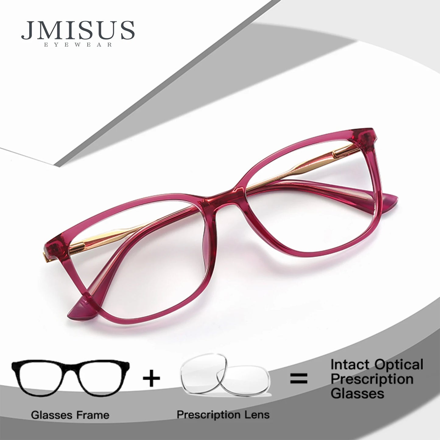 JMISUS Fashion Lunettes Classiques Femme Design Minimaliste Personnalisable Sur Ordonnance Anti-lumière Bleue Photochromiques