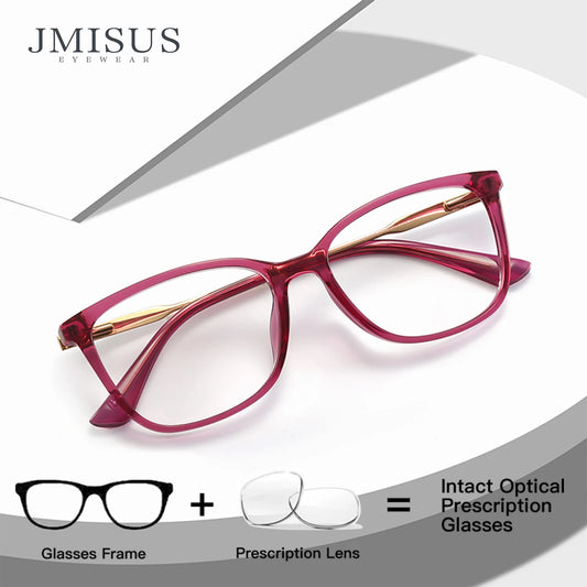 JMISUS Fashion Classic Women's Eyewear Minimalist Design Customizable Prescription Anti-blue Light Eyewear Photochromic