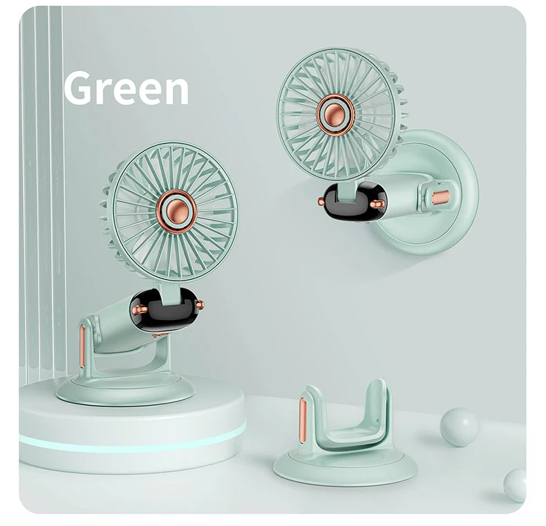 Mini ventilateur portable 3000 mAh pliable, à poser sur un bureau, à suspendre autour du cou, 5 vitesses, rechargeable par USB, support de téléphone, écran d'affichage