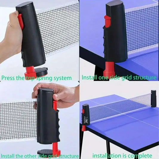 Universal Retractable Ping Pong Net Portable Table Tennis Table Tennis Trainer Ping Pong Net Training Net Rack Anywhere