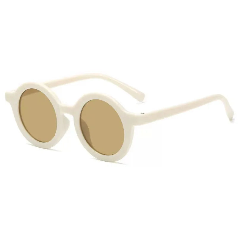 Accessoires pour bébé Nouvelle Lunettes de soleil Rétro pour bébé Couleur unie Anti-ultraviolets Lunettes rondes pour enfants UV400